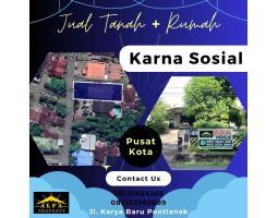 Dijual Tanah Plus Rumah Luas 786m2 SHM di Jalan Karna Sosial - Kota Pontianak Kalimantan Barat