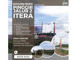 Dijual Tanah Murah Luas 114m2 Pinggir Jalan Jalur Dua Kampus ITERA Surat Sudah SHM - Lampung Selatan