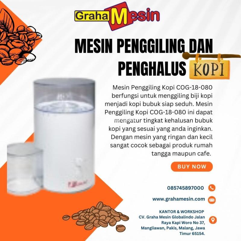 Mesin Penggiling dan Penghalus Kopi  Coffee Grinder COG-18-080 Fomac -  Malang Jawa Timur