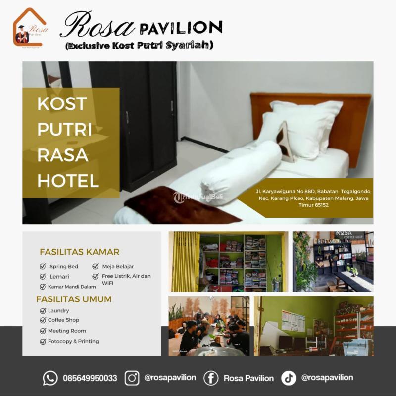 Disewakan Kost Mahasiswi Rosa Pavilion Dekat Kampus UMM 3 - Malang Jawa Timur