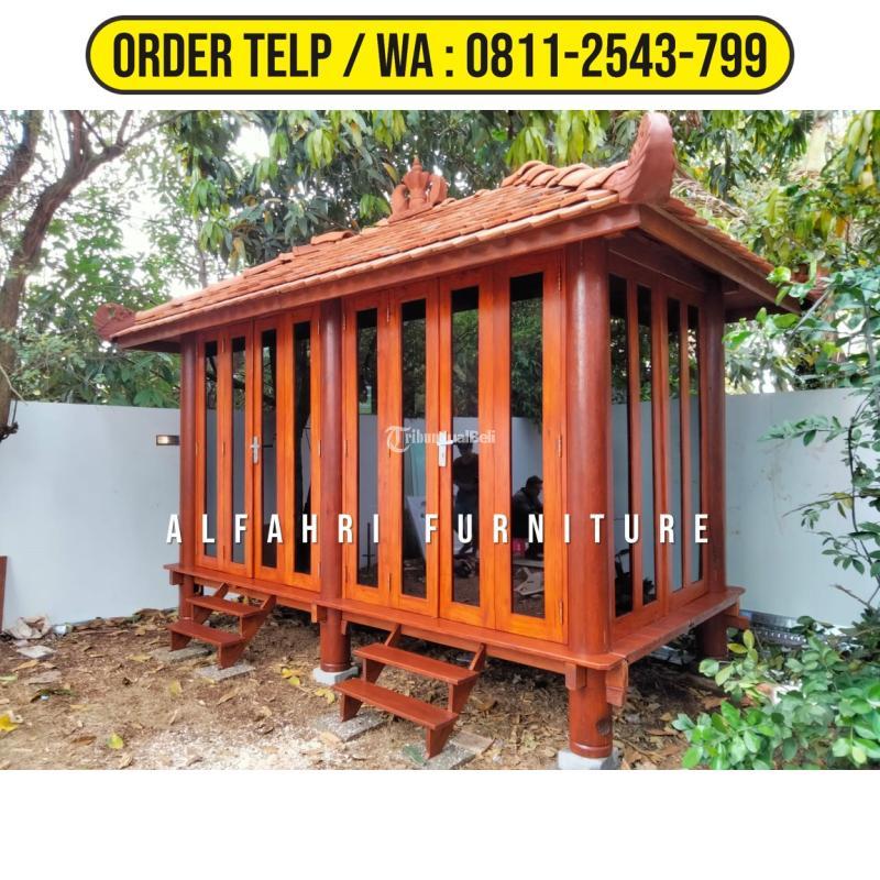 Gazebo Kelapa 2x4 Minimalis Modern Kayu Kaca - Wonosobo Jawa Tengah