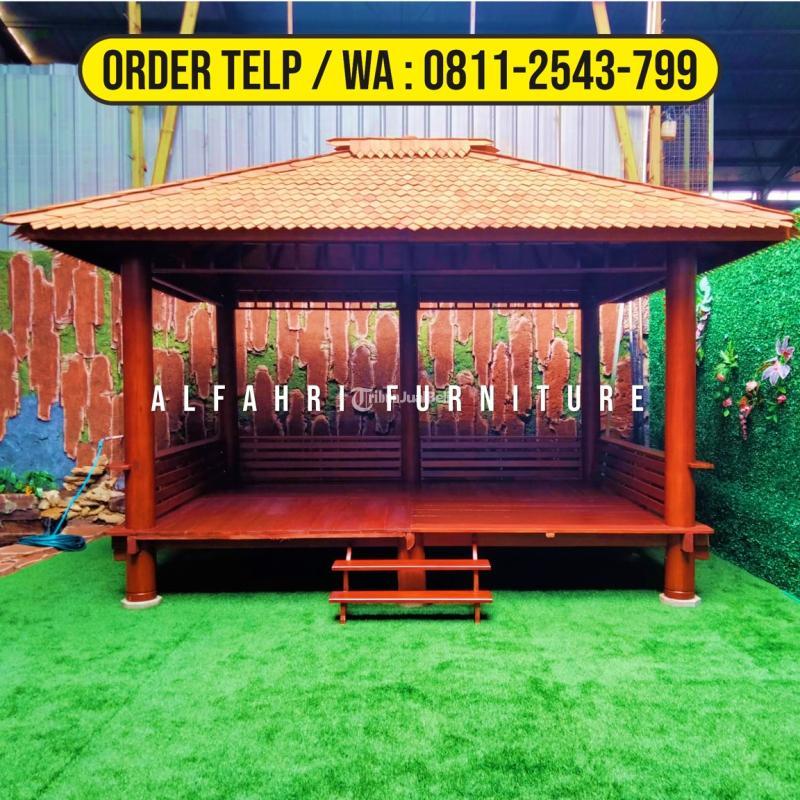 Gazebo Rumah Kayu Minimalis 3x4 - Wonosobo Jawa Tengah