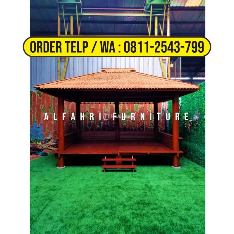 Gazebo Rumah Kayu Minimalis 3x4 - Wonosobo Jawa Tengah