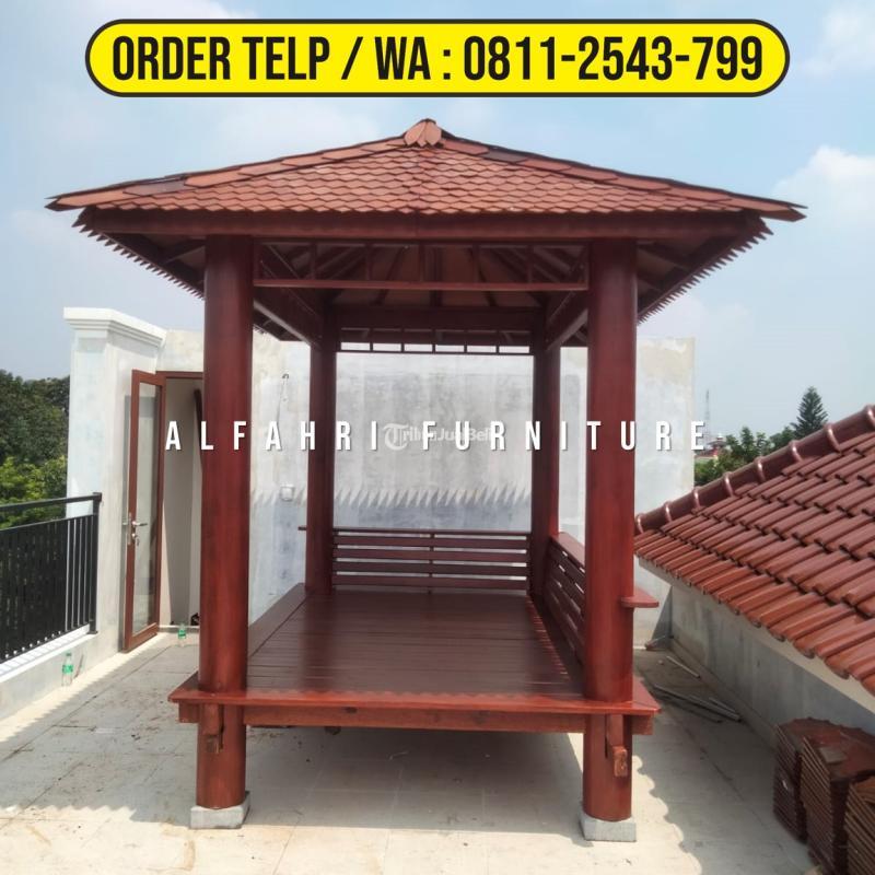 Gazebo Taman Dan Kolam 2x3 Minimalis Kayu - Wonosobo Jawa Tengah 