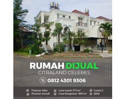 Dijual Rumah Citraland Celebes Tipe Hook LT378 LB400 5KT 5KM SHM Hertasning Makassar - Gowa Sulawesi Selatan
