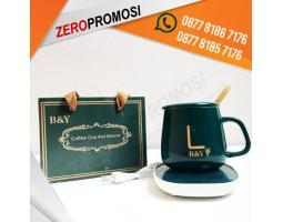 Mug Cangkir Elektrik Set Keramik Pemanas Cetak Logo - Tangerang Banten