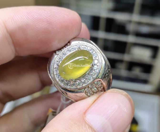 Batu Idocrase Bio Solar Aceh IDC021 Giwang Melintir Body Kaca Ikatan Perak Mewah - Jakarta Pusat