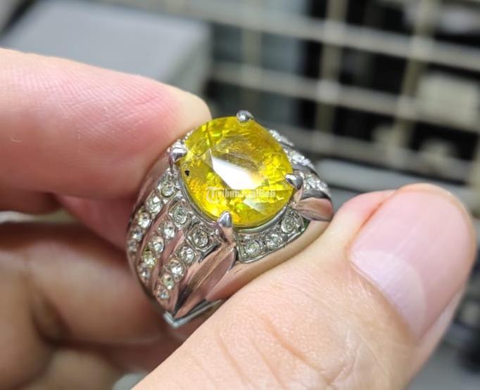 Batu Permata Natural Sphene SPH001 Greenish Yellow Rainbow Luster Menyala - Jakarta Pusat