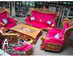 Kursi Tamu Sofa Bellagio Ukir Full Kayu Jati - Jakarta Pusat