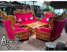 Kursi Tamu Sofa Bellagio Ukir Full Kayu Jati - Jakarta Pusat