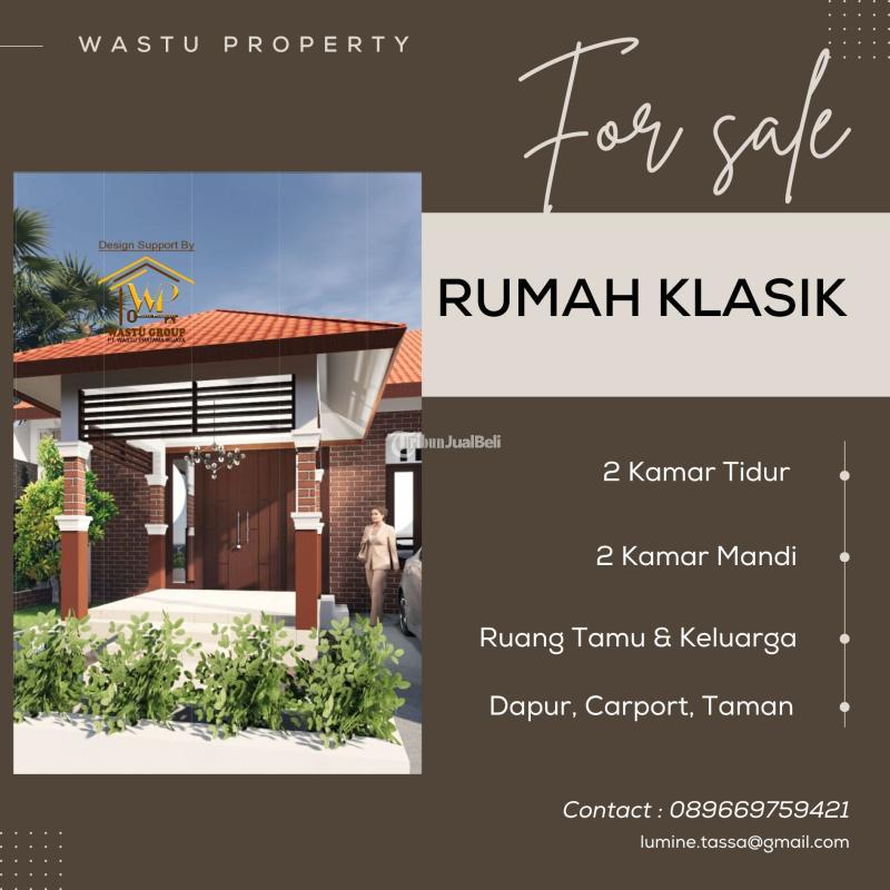 Dijual Rumah Dengan Konsep Villa Limasan LT168 LB98 Di Dekat Candi Prambanan - Sleman Yogyakarta