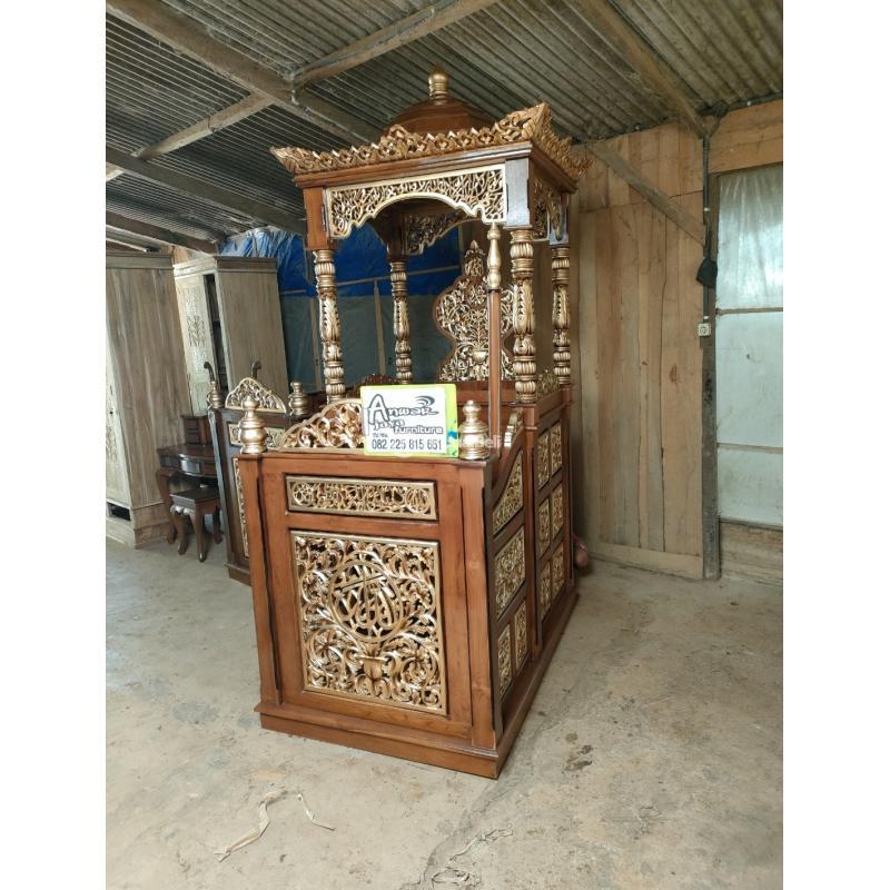 Mimbar Masjid Kuba Full Kayu Jati - Jakarta Selatan
