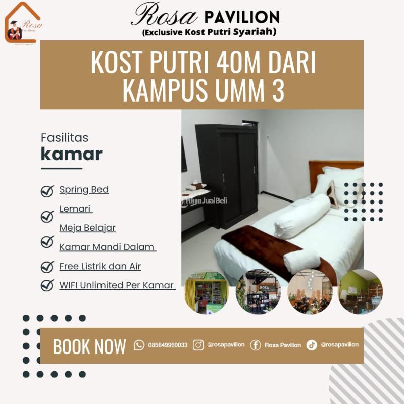 Disewakan Kost Putri 40m Dari Kampus UMM 3 - Malang Jawa Timur