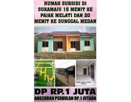 Dijual Rumah Subsidi DP Murah Baru KPR Di Daerah Sukamaju 10 Menit Ke Pajak Melati - Medan Sumatera Utara