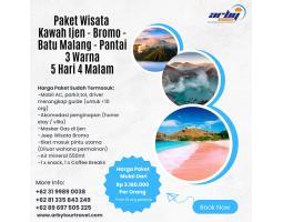 Paket Wisata Kawah Ijen - Bromo - Batu Malang - Pantai 3 Warna 5 Hari 4 Malam - Sidoarjo Jawa Timur