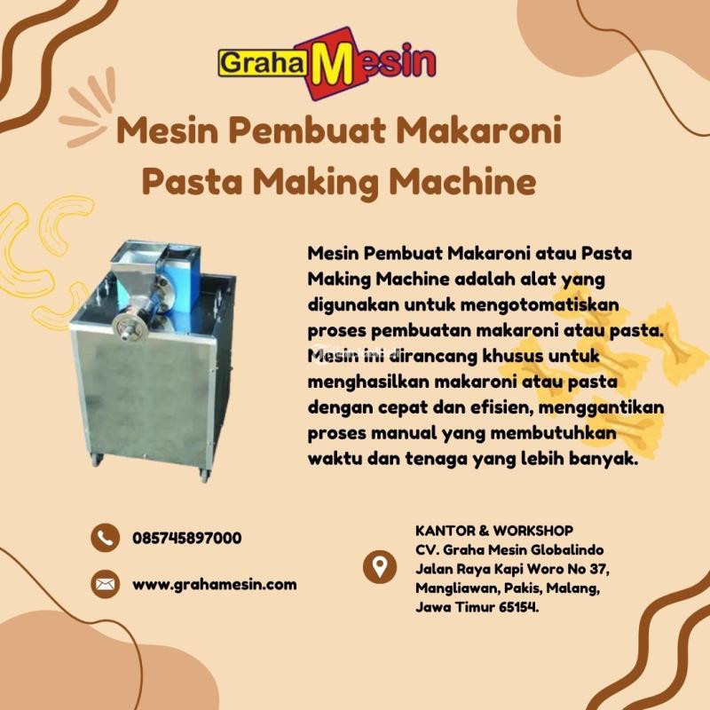 Mesin Pembuat Makaroni Pasta Making Machine - Malang Jawa Timur