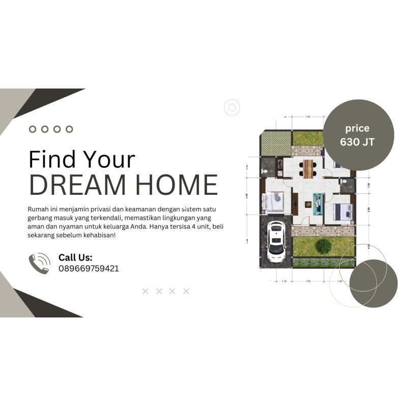 Dijual Rumah Murah Tipe 65 Baru Terlaris Sisa 4 Unit Di Borobudur - Magelang Jawa Tengah