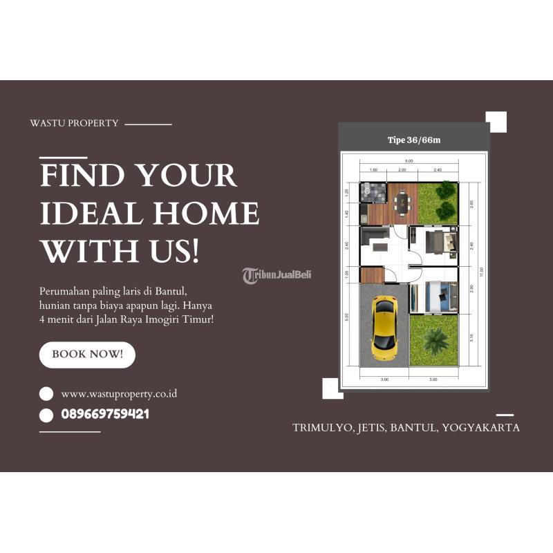 Dijual Rumah LT60 LB36 2KT 1KM Legalitas SHGB Harga Terjangkau - Bantul Yogyakarta 