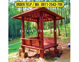 Rumah Gazebo Minimalis 2x2 Kayu Kelapa Atap Sirap - Yogyakarta