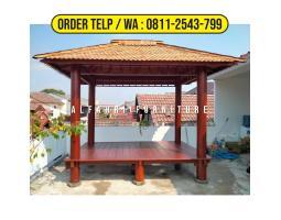 Gazebo Rumah Kayu 2x3 Minimalis Kelapa Atap Sirap - Yogyakarta