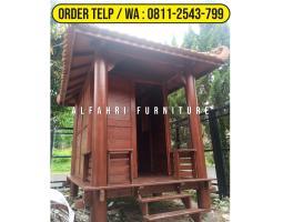 Gazebo Mewah 2x3 Pos Satpam Minimalis Kayu Kelapa - Yogyakarta