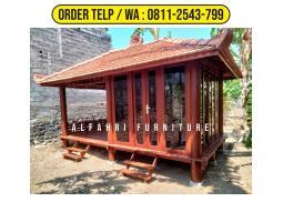 Gazebo Minimalis Murah 3x5 Kayu Kelapa Atap Sirap - Yogyakarta