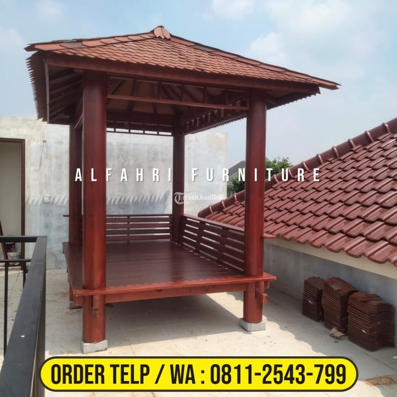Gazebo Taman Dan Kolam 2x3 Minimalis Kayu - Yogyakarta