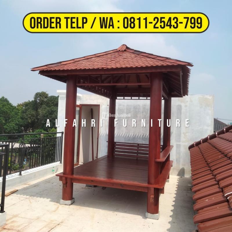 Gazebo Taman Dan Kolam 2x3 Minimalis Kayu - Yogyakarta