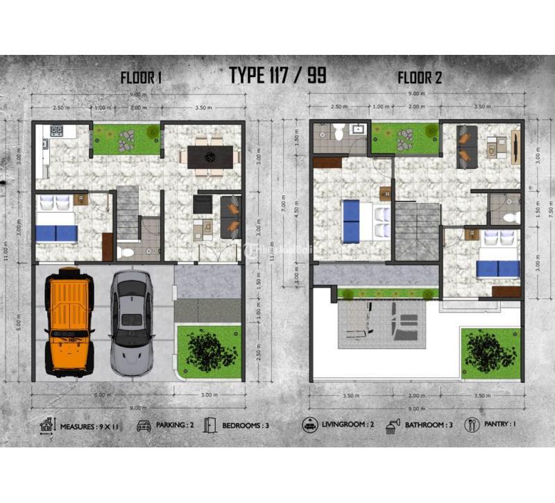 Dijual Rumah 2 Lantai Tipe 117 Baru Dekat Dengan Artos Mall - Magelang Jawa Tengah