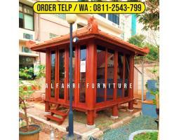 Gazebo Gardens 3x3 Mushola Minimalis Kayu Kelapa - Bekasi Jawa Barat