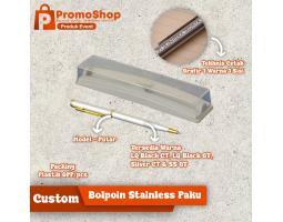 Bolpoin Stainless Paku Custom Cetak 1 Sisi 1 Warna Percetakan Terdekat - Jakarta Timur