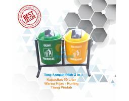 Tong Sampah Pilah 2 in 1 Bulat - Bekasi Kota Jawa Barat