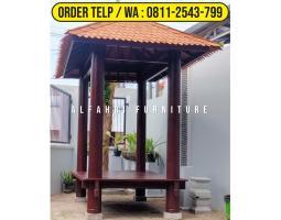 Gazebo Unik 2x3 Kayu Kelapa Minimalis - Bogor Jawa Barat