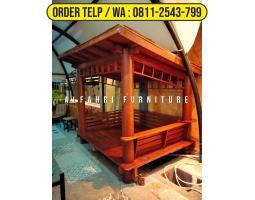 Gazebo Restaurant 2x3 Minimalis Kayu Glugu - Bogor Jawa Barat