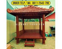 Gazebo Cafe 2,5x2,5 Kayu Minimalis - Bogor Jawa Barat