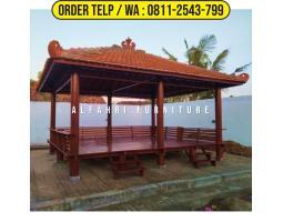 Gazebo Kayu Sederhana 3x5 Minimalis Modern - Bogor Jawa Barat