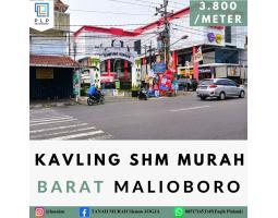 Dijual Tanah Kavling Luas 110m2 SHM Murah di Barat Malioboro - Yogyakarta