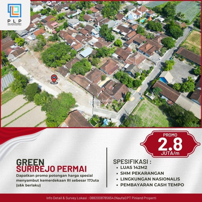 Jual Tanah Pekarangan Luas 142 m2 Strategis Timur Pasar Gentan Hanya 2,8juta Per Meter - Sleman Yogyakarta