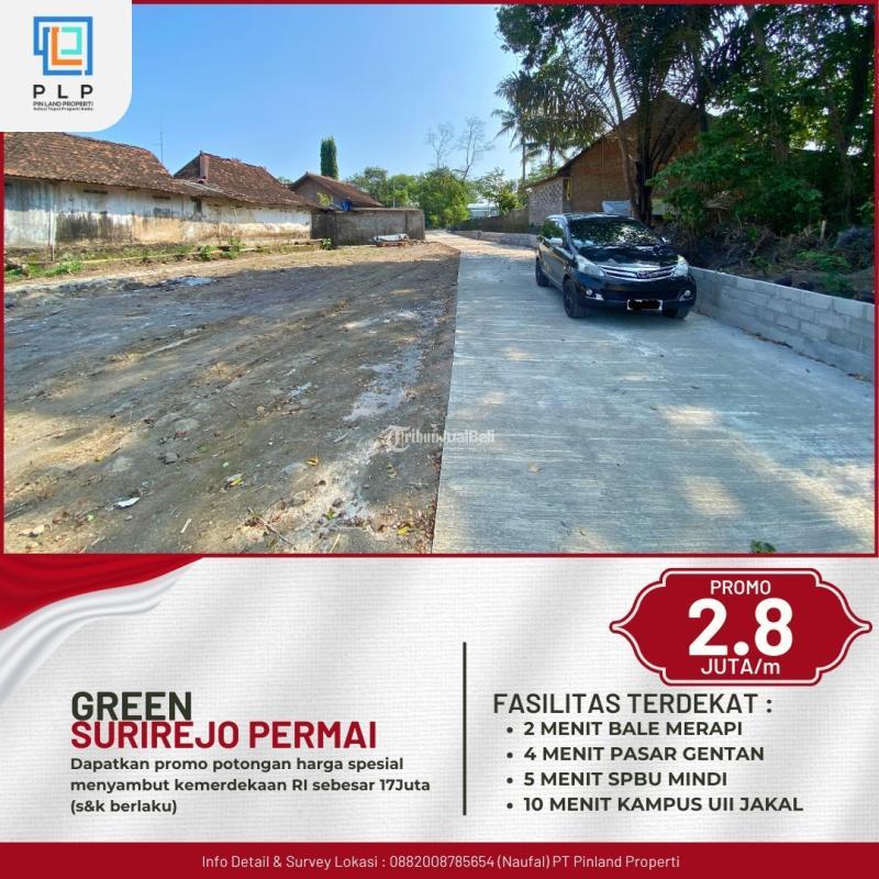 Jual Tanah Pekarangan Luas 142 m2 Strategis Timur Pasar Gentan Hanya 2,8juta Per Meter - Sleman Yogyakarta