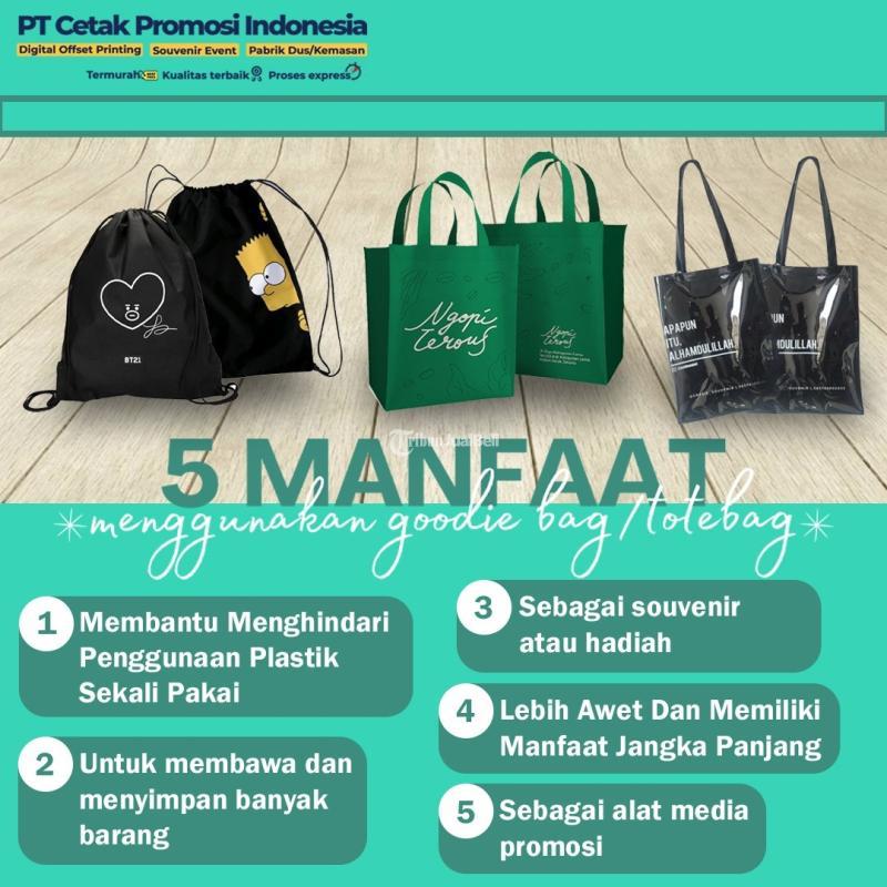 Goodie Bag Bahan Blacu Sublim Tas Tote Bag Cetak Custom Terdekat - Surabaya Jawa Timur