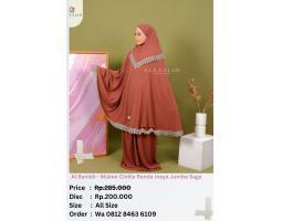 Al Baniah Mukena Cinkle Renda Inaya Jumbo Sage M-005 - Jakarta Utara 