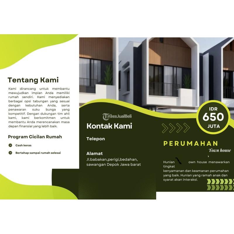 Jual Rumah Cash Tanpa Bank Interior Mewah Tipe 40 Baru di Sawangan - Depok Jawa Barat