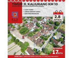 Jual Tanah Kavling Luas 142 m2 Timur Pasar Gentan Dengan Harga Sangat Terjangkau - Sleman Jogja