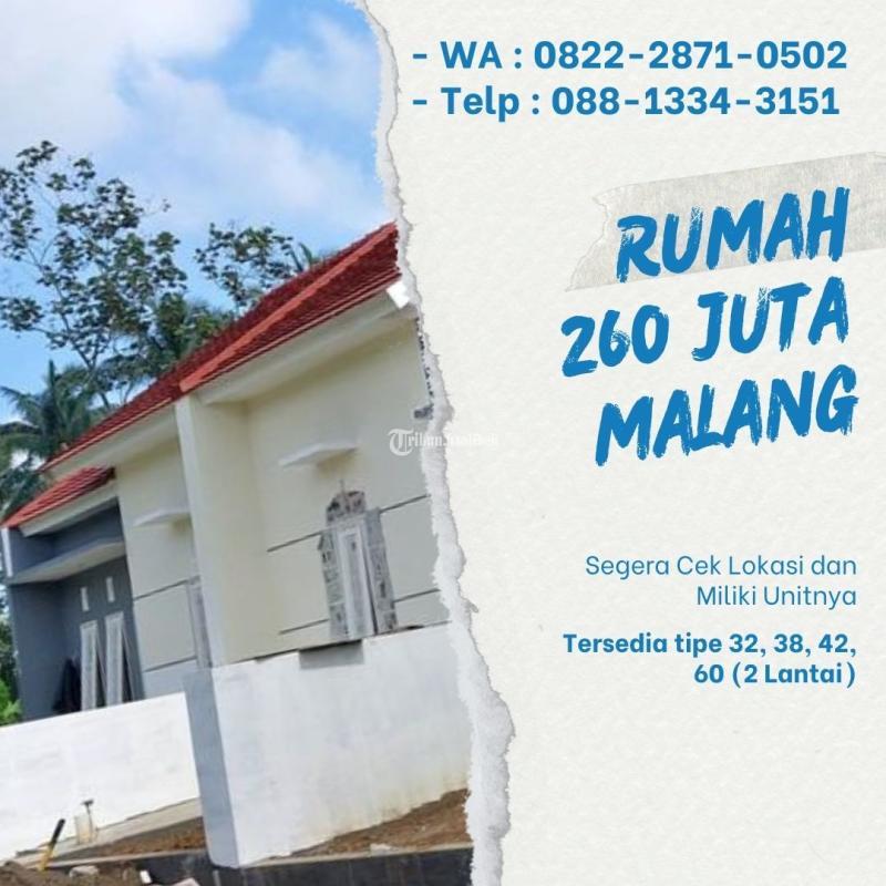 Dijual Rumah Tajinan Malang LT72 LB45 Dekat Yayasan Pendidikan Islam - Malang Jawa Timur