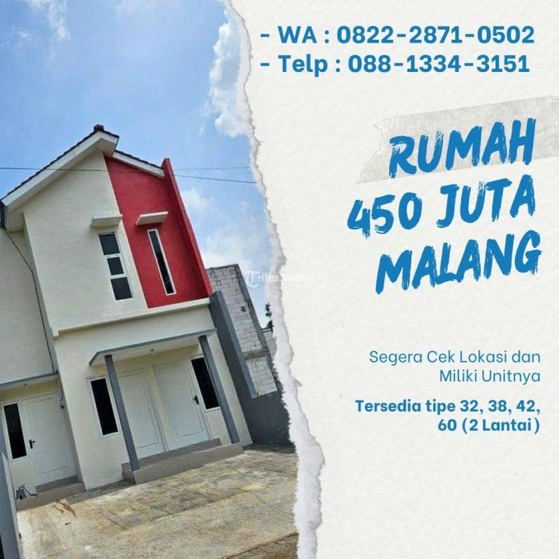 Dijual Rumah Tajinan Malang LT72 LB45 Dekat Yayasan Pendidikan Islam - Malang Jawa Timur