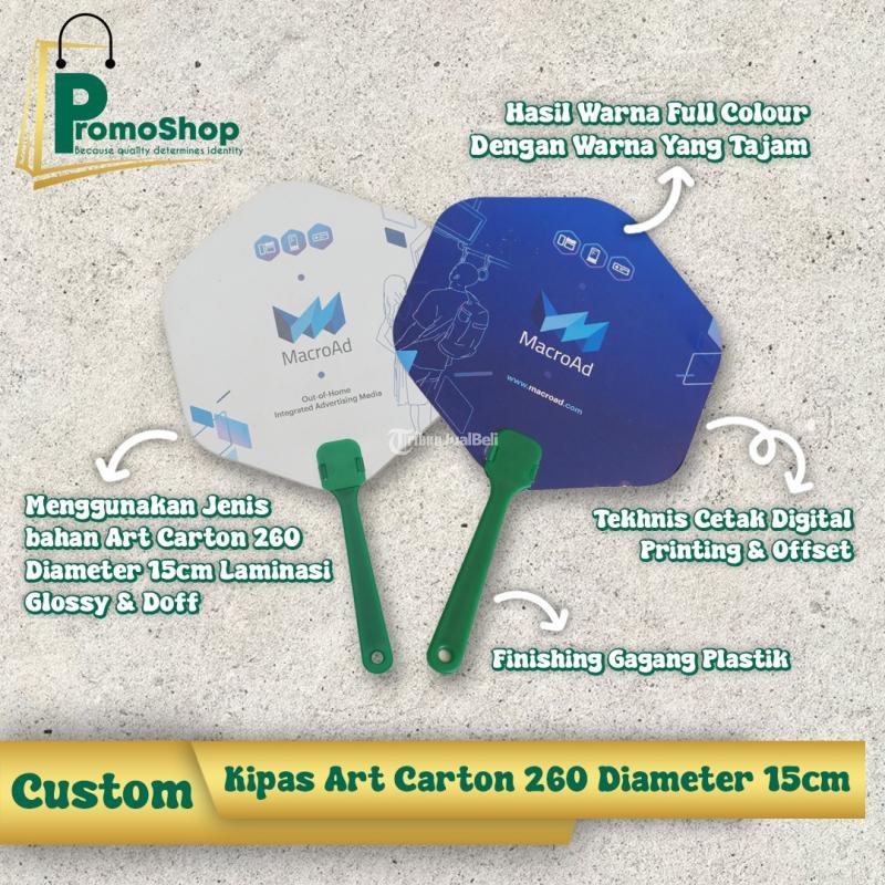 Kipas Tangan Promosi Event Bahan Art Carton 15cm Cetak Custom Terdekat - Surabaya Jawa Timur 