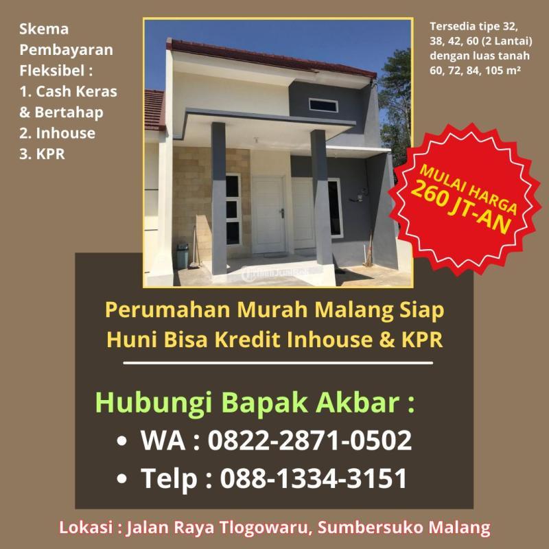Jual Rumah Baru Tipe 35 Perumahan Di Tajinan Dekat Ponpes Bahrul Ulum - Malang Jawa Timur