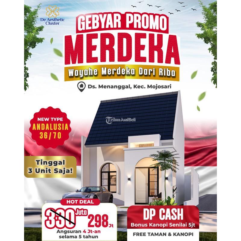 Dijual Rumah Mojosari Aestetik LT70 LB36 SHM 2KT 1KM Lokasi Dekat Polres - Mojokerto Jawa Timur