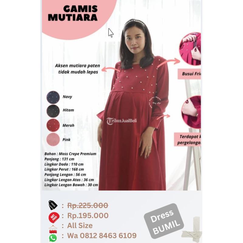 Gamis Ibu Hamil Menyusui Muslim Mutiara Mutthya Dress BU 001 - Jakarta Utara