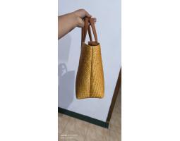 Tas Pandan Warna Kuning Rotan - Karangasem Bali